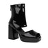 Glossy Leather Heel Boots - XYJ-5708 Women&