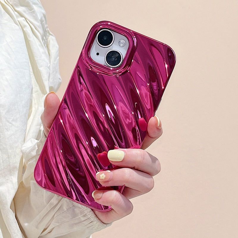 Glossy Silk Texture Pattern - Cute Phone Cases for iPhone 14, 13, 11, 12 Pro Max, 14 Pro, and 14 Plus - Touchy Style .