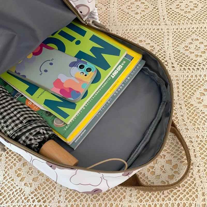 GM1242 Girl Cartoon Printing Cool Backpack: Travel School Nylon - Touchy Style