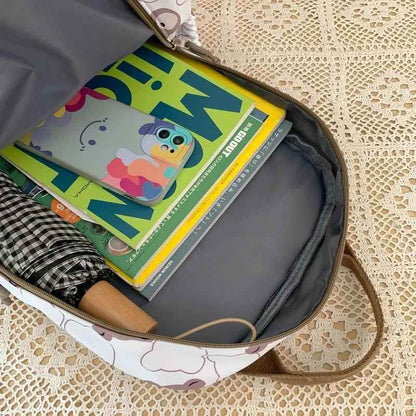 GM1242 Girl Cartoon Printing Cool Backpack: Travel School Nylon - Touchy Style