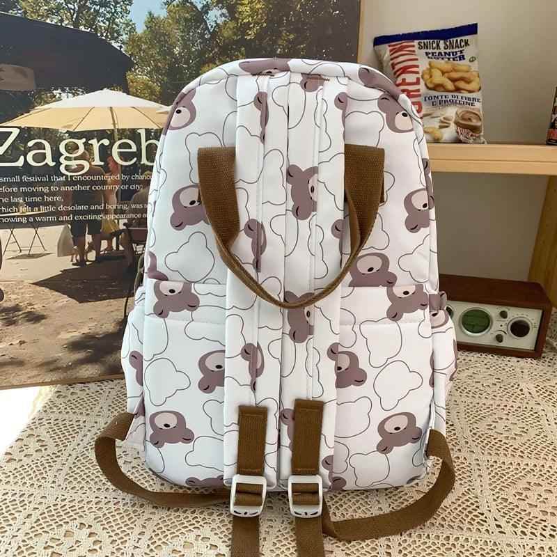 GM1242 Girl Cartoon Printing Cool Backpack: Travel School Nylon - Touchy Style .