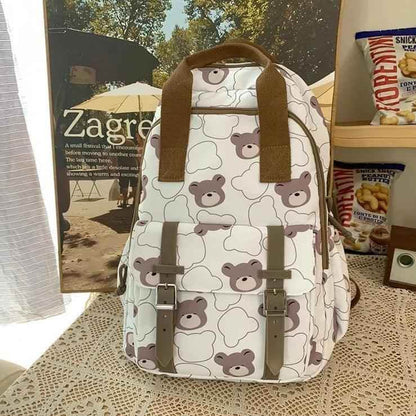 GM1242 Girl Cartoon Printing Cool Backpack: Travel School Nylon - Touchy Style
