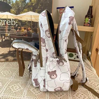 GM1242 Girl Cartoon Printing Cool Backpack: Travel School Nylon - Touchy Style