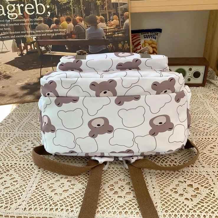 GM1242 Girl Cartoon Printing Cool Backpack: Travel School Nylon - Touchy Style