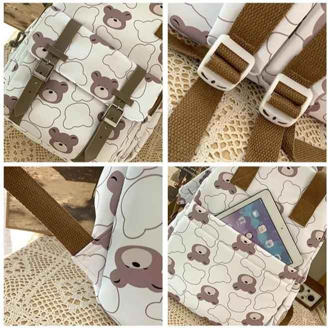 GM1242 Girl Cartoon Printing Cool Backpack: Travel School Nylon - Touchy Style