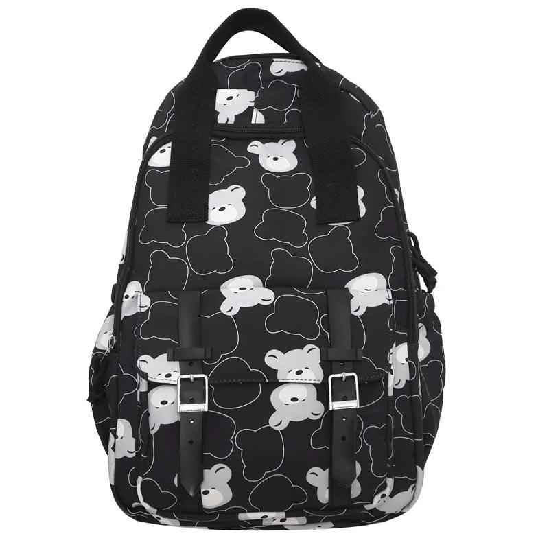 GM1242 Girl Cartoon Printing Cool Backpack: Travel School Nylon - Touchy Style