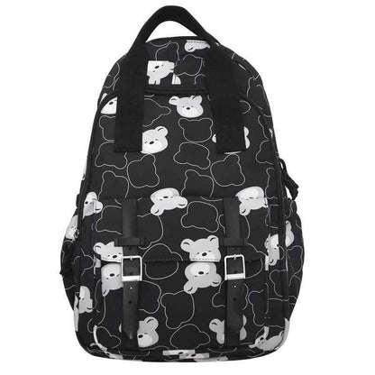 GM1242 Girl Cartoon Printing Cool Backpack: Travel School Nylon - Touchy Style