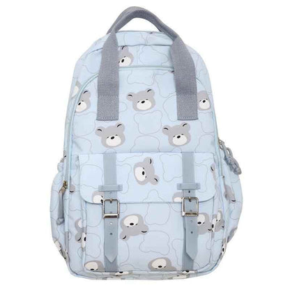 GM1242 Girl Cartoon Printing Cool Backpack: Travel School Nylon - Touchy Style