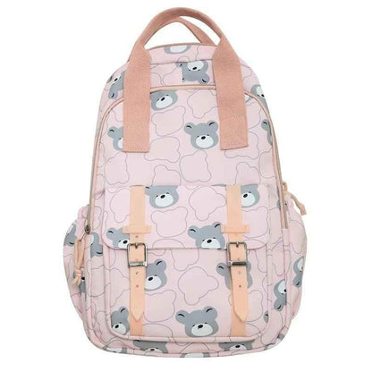 GM1242 Girl Cartoon Printing Cool Backpack: Travel School Nylon - Touchy Style