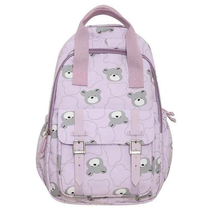 GM1242 Girl Cartoon Printing Cool Backpack: Travel School Nylon - Touchy Style