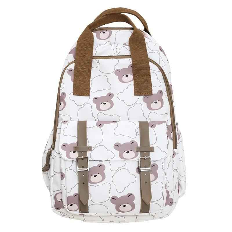 GM1242 Girl Cartoon Printing Cool Backpack: Travel School Nylon - Touchy Style