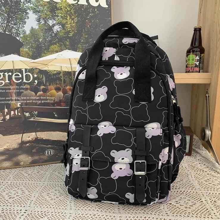 GM1242 Girl Cartoon Printing Cool Backpack: Travel School Nylon - Touchy Style