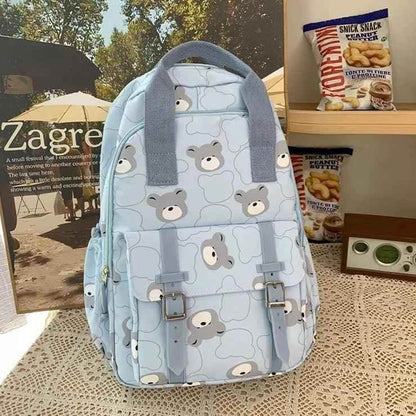 GM1242 Girl Cartoon Printing Cool Backpack: Travel School Nylon - Touchy Style