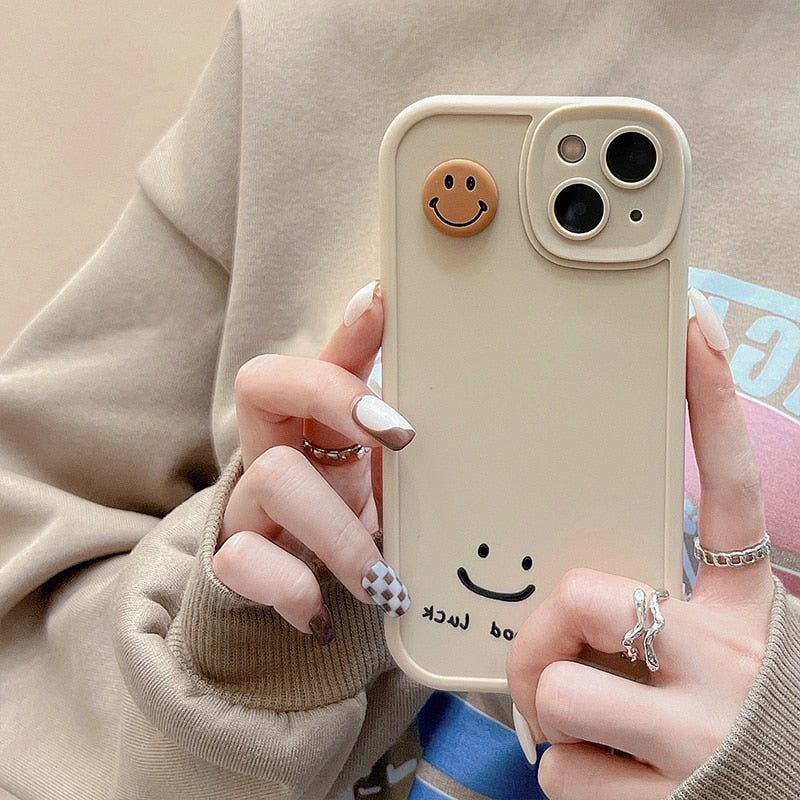 Good Luck Smiley Cute Phone Case For iPhone 11 13 12 Pro Max XS XR