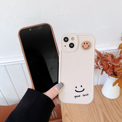 Good Luck Smiley Cute Phone Case For iPhone 11 13 12 Pro Max XS XR X - Touchy Style .