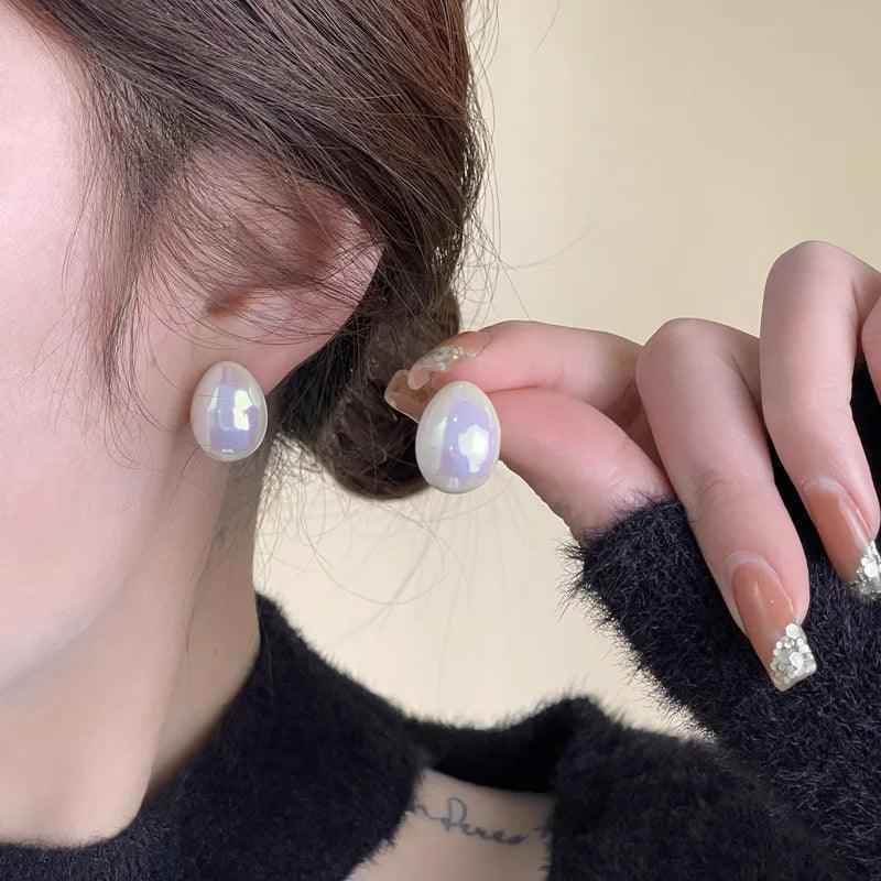 GQ131 Water Drop Pearl Stud Earrings - Fashionable Charm Jewelry - Touchy Style