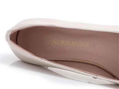 GQ238 Fashion Pumps - Mixed Colors Leather Heels Casual Shoes - Touchy Style