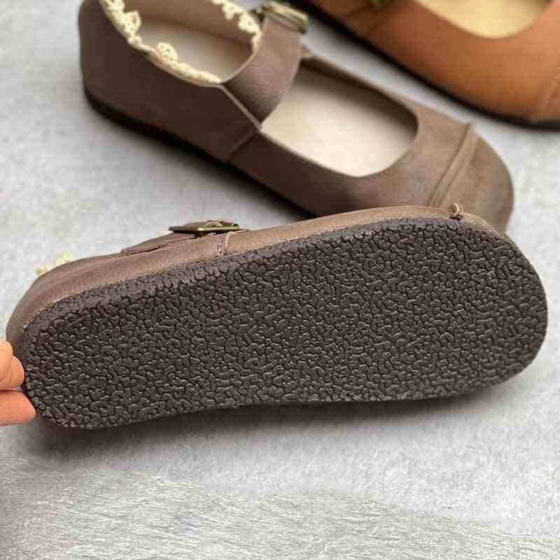 GR300 Comfortable Flat Leather Women&