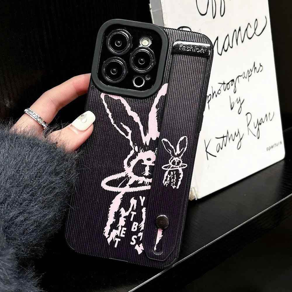 Graffiti Bunny Cute Phone Case For iPhone 15, 14, 11, 12, 13 Pro Max, and XR - WD115 Pattern - Touchy Style
