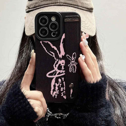 Graffiti Bunny Cute Phone Case For iPhone 15, 14, 11, 12, 13 Pro Max, and XR - WD115 Pattern - Touchy Style .