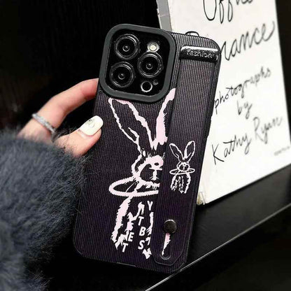 Graffiti Bunny Cute Phone Case For iPhone 15, 14, 11, 12, 13 Pro Max, and XR - WD115 Pattern - Touchy Style