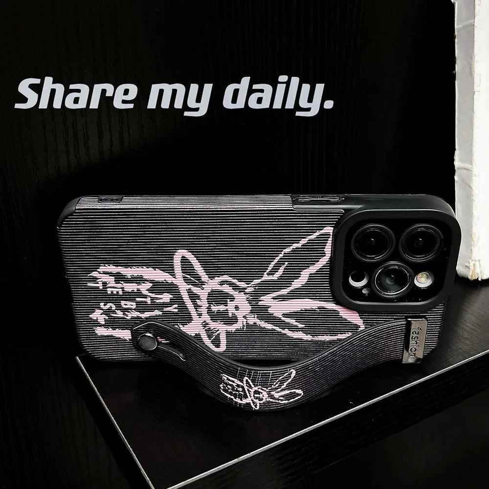 Graffiti Bunny Cute Phone Case For iPhone 15, 14, 11, 12, 13 Pro Max, and XR - WD115 Pattern - Touchy Style