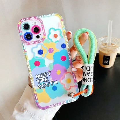 Graffiti Letters Transparent Cute Phone Cases For iPhone 14 13 12 Pro Max 11 XR X XS 7 8 plus - Touchy Style .