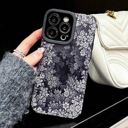 Gray Flowers Pattern - Cute Phone Case For iPhone 15, 14, 13, 12, 11 Pro Max, 7, 8 Plus X XS XR - Touchy Style .