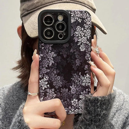 Gray Flowers Pattern - Cute Phone Case For iPhone 15, 14, 13, 12, 11 Pro Max, 7, 8 Plus X XS XR - Touchy Style .