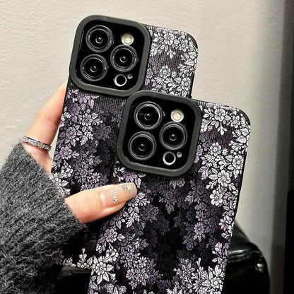 Gray Flowers Pattern - Cute Phone Case For iPhone 15, 14, 13, 12, 11 Pro Max, 7, 8 Plus X XS XR - Touchy Style