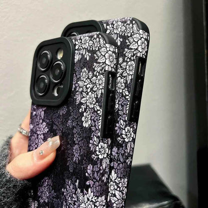 Gray Flowers Pattern - Cute Phone Case For iPhone 15, 14, 13, 12, 11 Pro Max, 7, 8 Plus X XS XR - Touchy Style