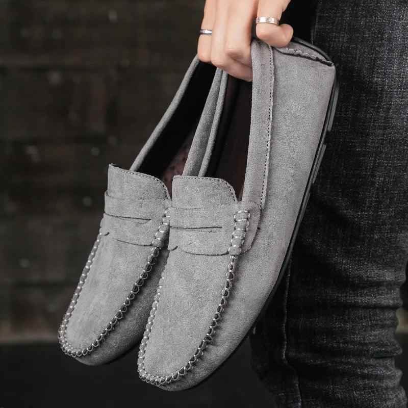 Gray Loafers Men&