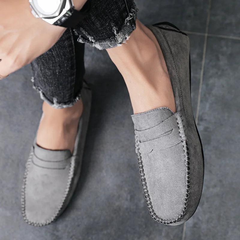 Gray Loafers Men&