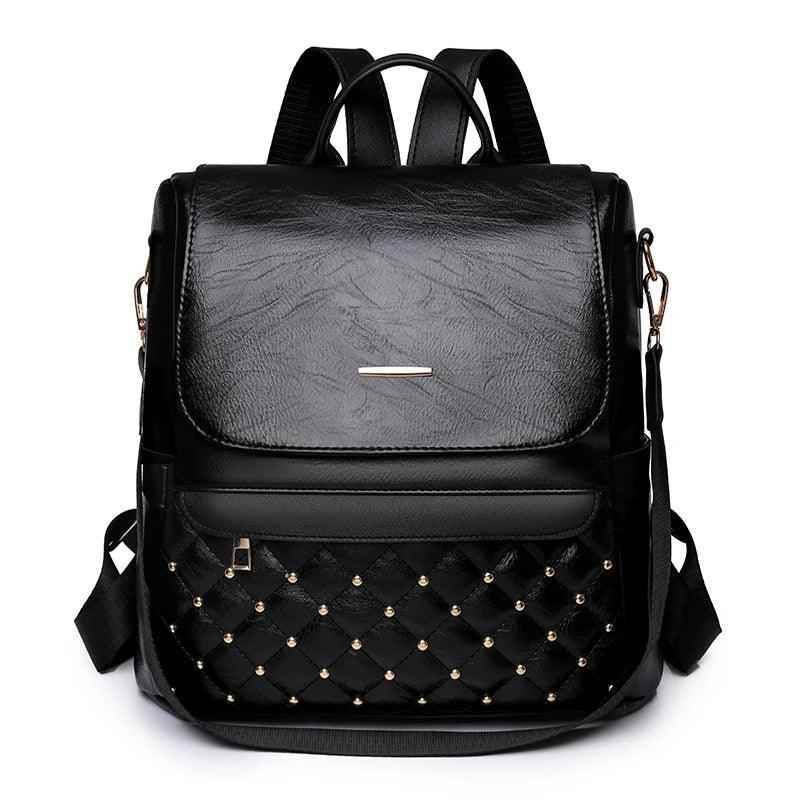 GZ235 Fashion Soft Leather Cool Backpack for Teenage Girls School - Touchy Style
