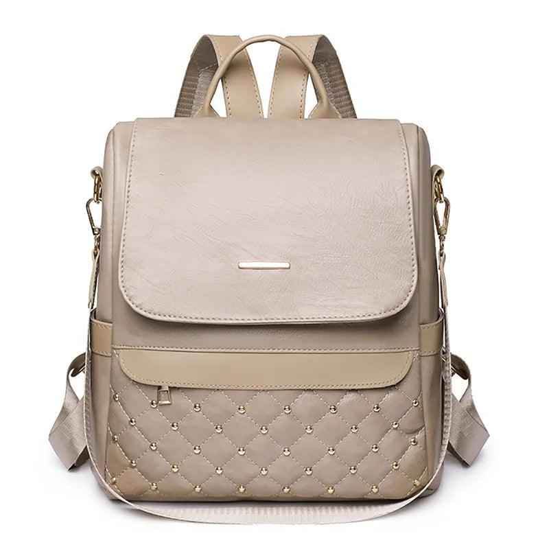 GZ235 Fashion Soft Leather Cool Backpack for Teenage Girls School - Touchy Style