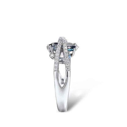 GZ258 - Shimmering Blue Spinel 925 Sterling Silver Ring - Charm Jewelry - Touchy Style