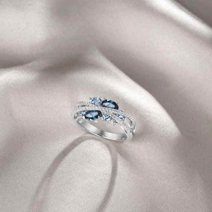GZ258 - Shimmering Blue Spinel 925 Sterling Silver Ring - Charm Jewelry - Touchy Style