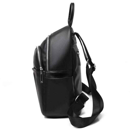 GZ259 Leather Cool Backpack - Soft Large Capacity School Bags for Teenage Girls - Touchy Style