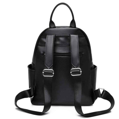 GZ259 Leather Cool Backpack - Soft Large Capacity School Bags for Teenage Girls - Touchy Style