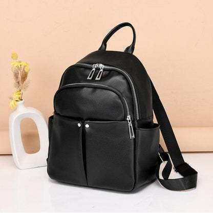 GZ259 Leather Cool Backpack - Soft Large Capacity School Bags for Teenage Girls - Touchy Style .
