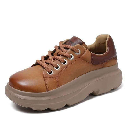 Handmade Genuine Leather Sneakers - Women&