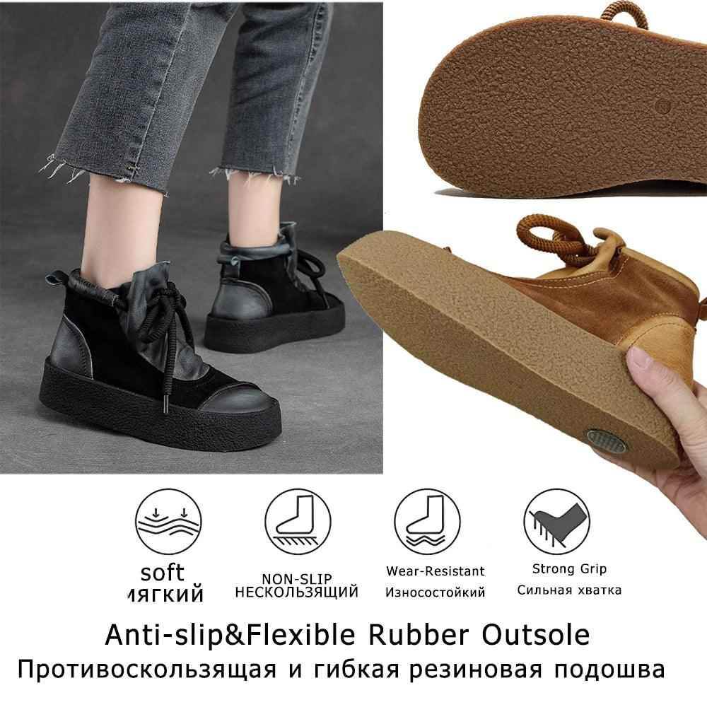 Handmade Leather Chelsea Ankle Boots for Women: AMV1218 Casual Shoes - Touchy Style