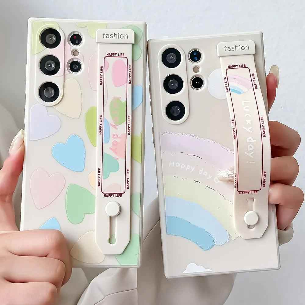 Happy Colors Cute Phone Case For Huawei Honor 90, 70, X8, 20, 10, 50 Pro, P60, P30, P20, P50, P40 Lite, Nova 9, 8, 5t - ACPCZ75 Pattern - Touchy Style .