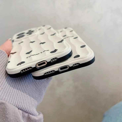 Heart Dot Flowers Water Ripple Cute Phone Cases for iPhone 11, 12, 13, 14, 15 Pro Max - Touchy Style