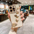 Heart of Gold: Mini Heart Plated Silicone Cute Phone Cases for iPhone 14, 13, 12 Pro, 11 Pro Max, and Plus - Touchy Style