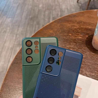 Heat Dissipation Breathe Cute Phone Case for Galaxy S20, S21 FE, S22 Plus, S23 Ultra, and Note 10, 20 - Touchy Style