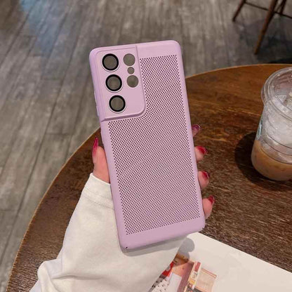 Heat Dissipation Breathe Cute Phone Case for Galaxy S20, S21 FE, S22 Plus, S23 Ultra, and Note 10, 20 - Touchy Style