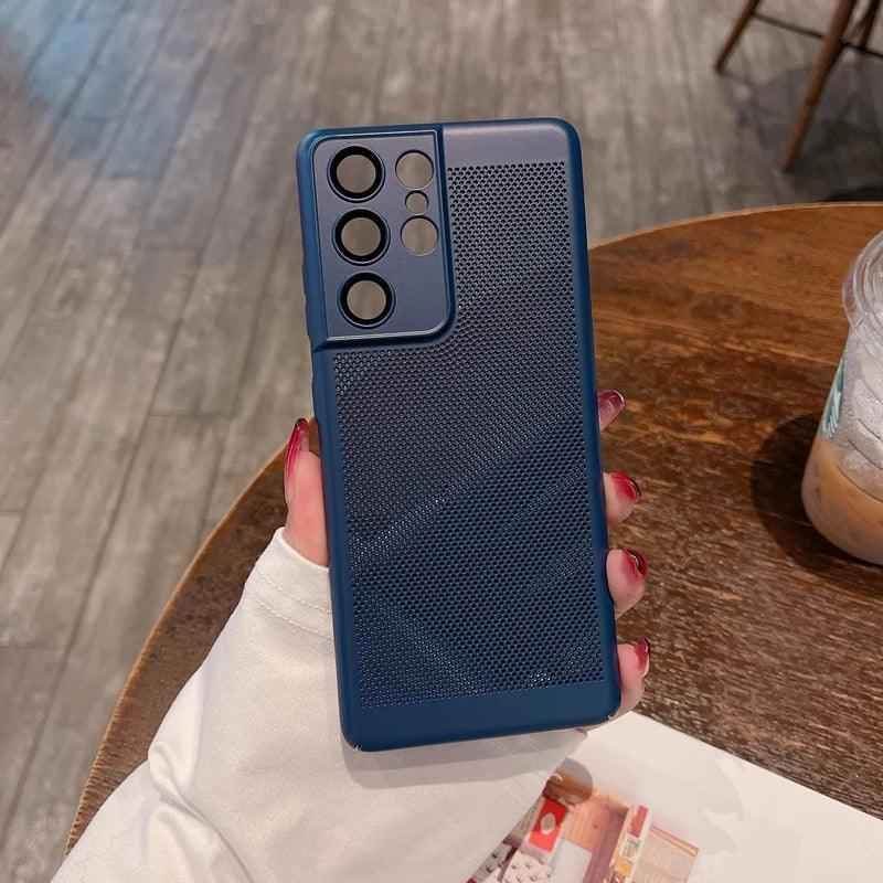 Heat Dissipation Breathe Cute Phone Case for Galaxy S20, S21 FE, S22 Plus, S23 Ultra, and Note 10, 20 - Touchy Style