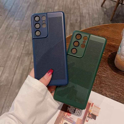 Heat Dissipation Breathe Cute Phone Case for Galaxy S20, S21 FE, S22 Plus, S23 Ultra, and Note 10, 20 - Touchy Style