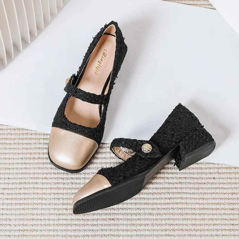 High Heel Leather Loafers: CS256-6 Women&